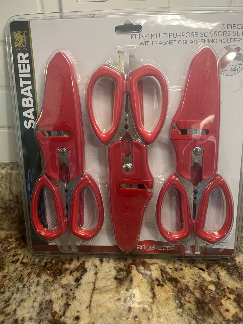 Sabatier 10-in-1 Multipurpose Scissors Set - Red